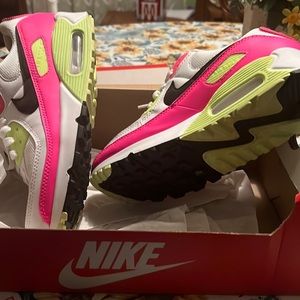 Pink and Green Nike Air Max
